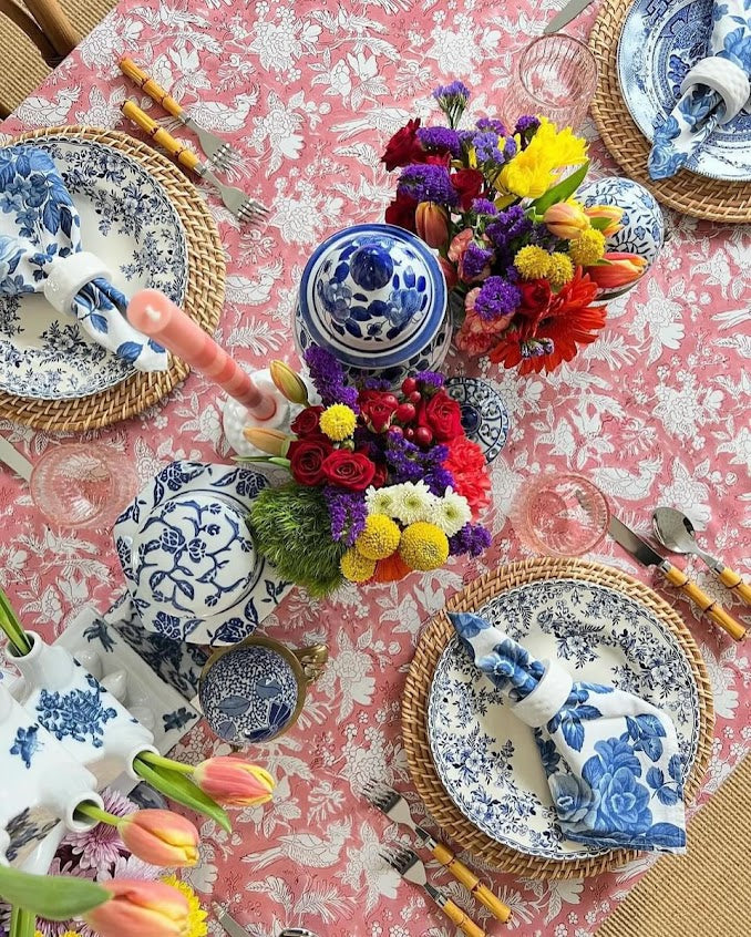 Cotton Block Print Tablecloths