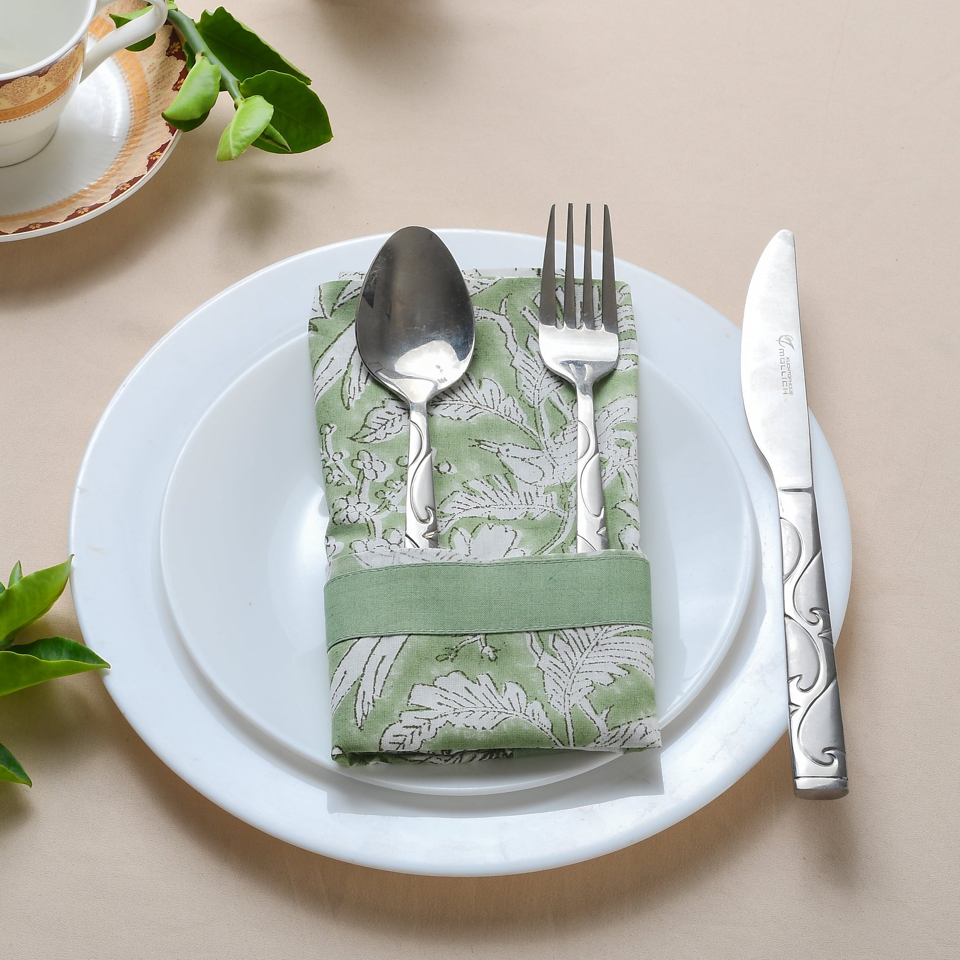 Cotton Cloth Napkins - Plain Border Mix