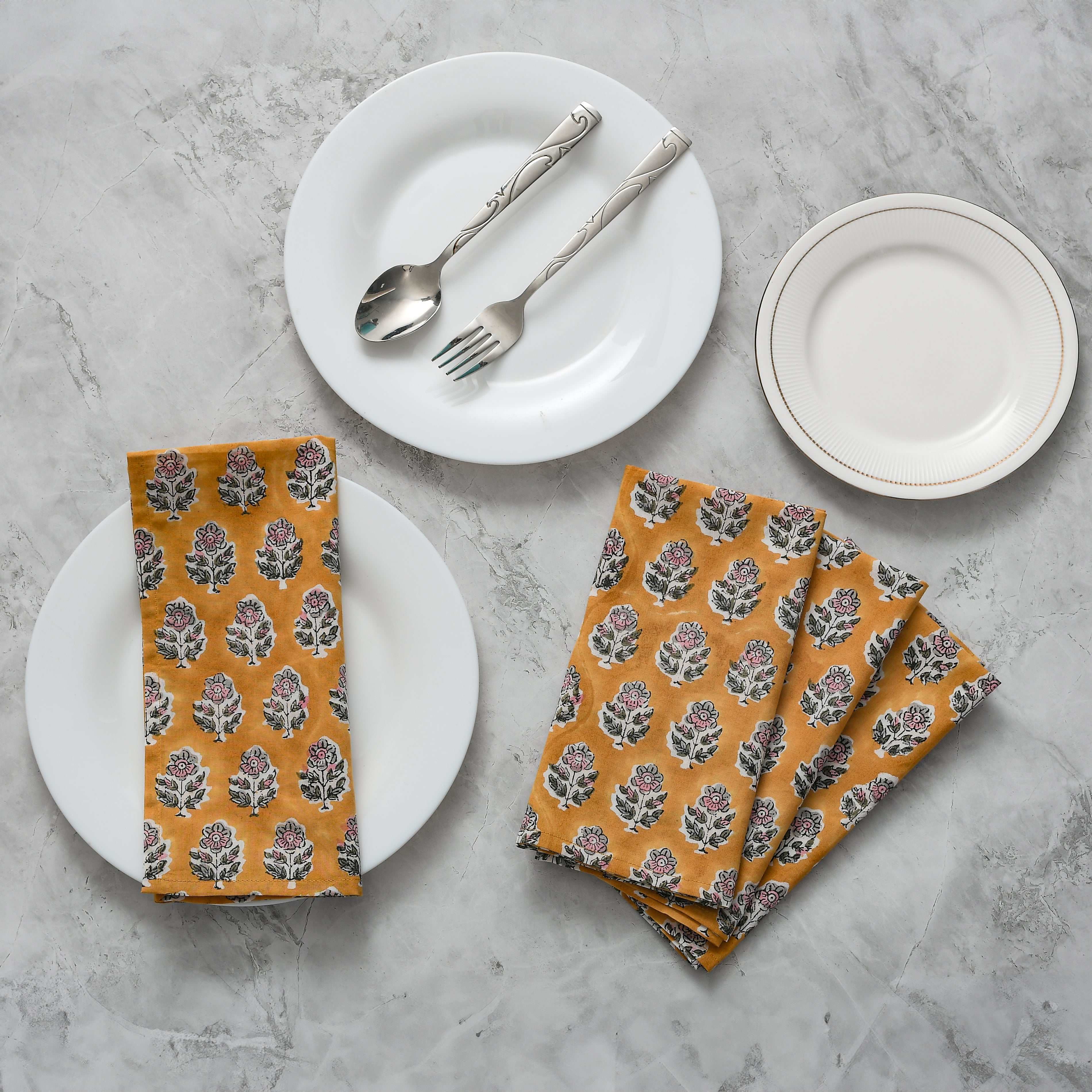 Cotton Cloth Napkins - Yellow Citrine