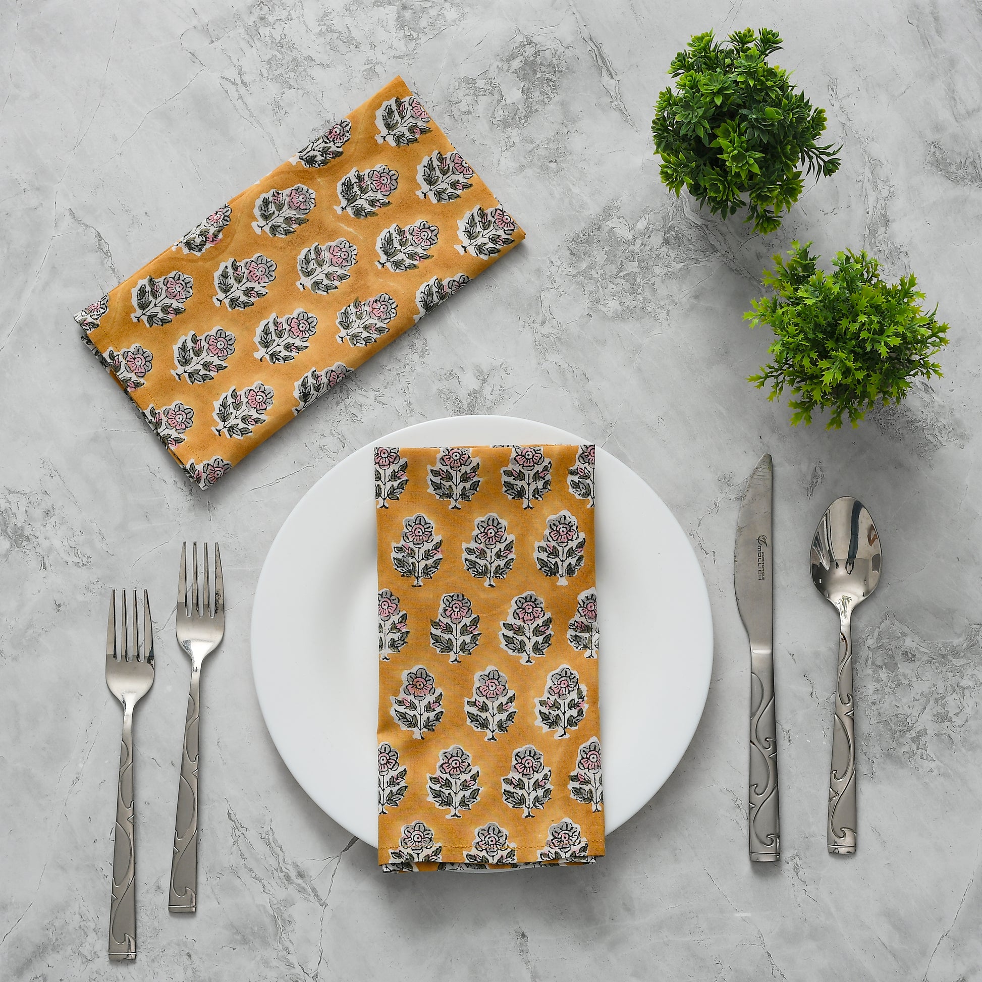 Cotton Cloth Napkins - Yellow Citrine