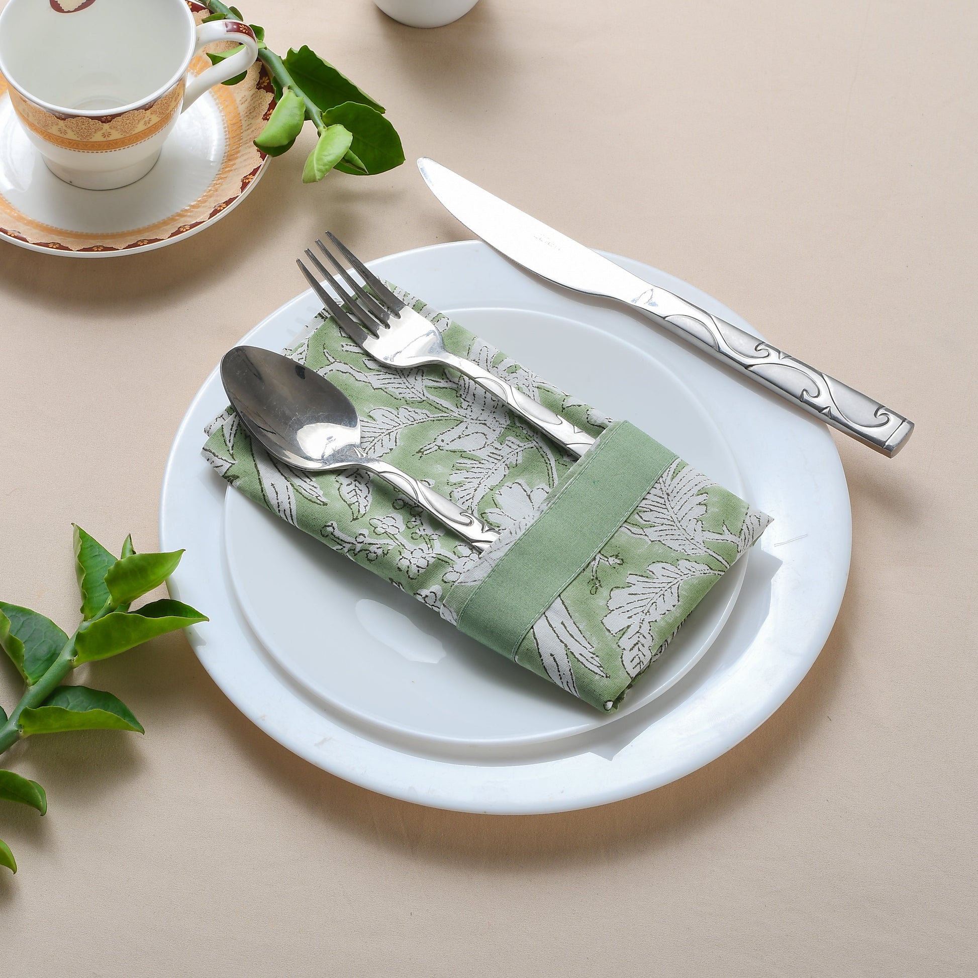 Cotton Cloth Napkins - Plain Border Mix