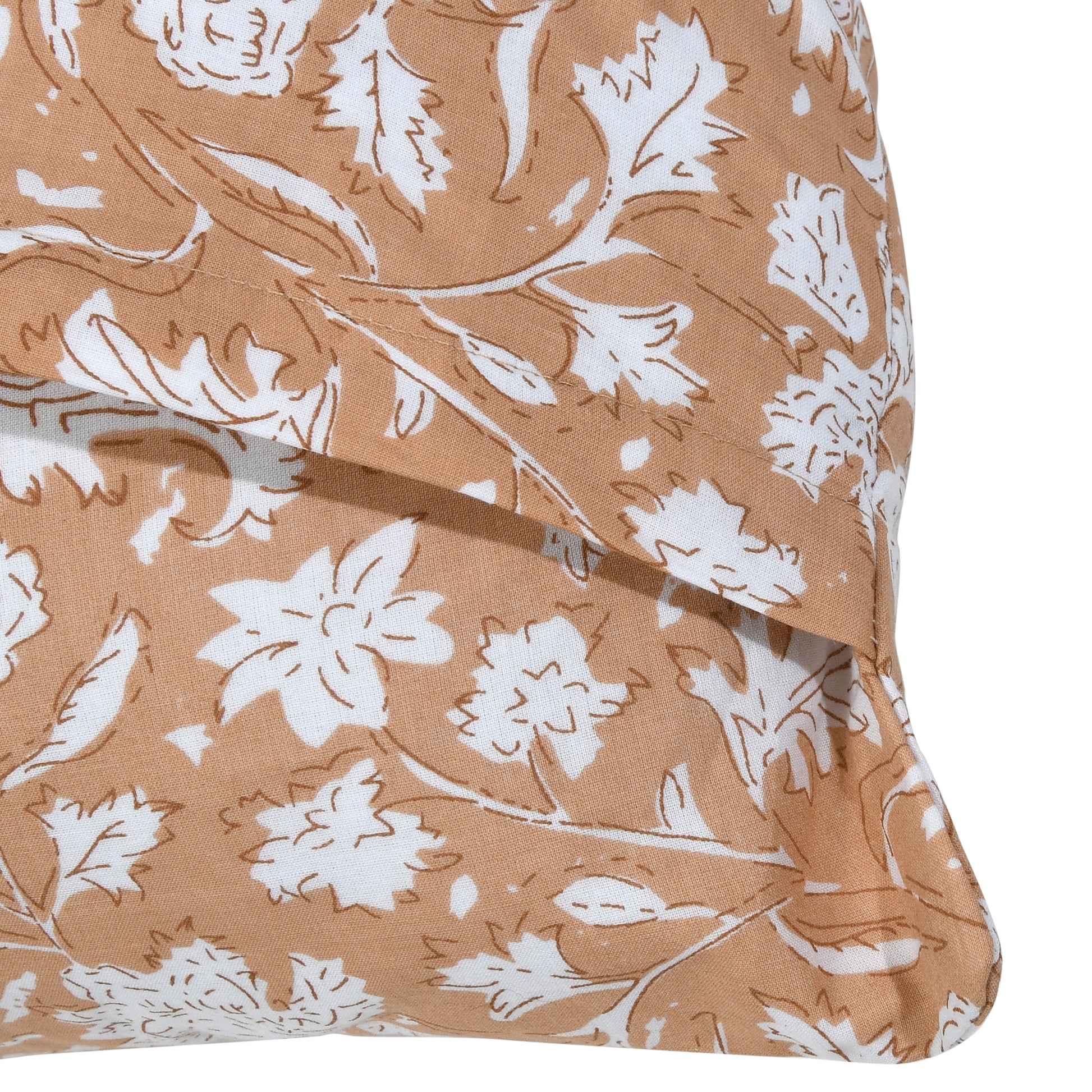 Pair of reversible cotton pillow covers in eclectic boho patterns