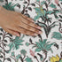 Detail of handcrafted block print on cotton boho pillow cover