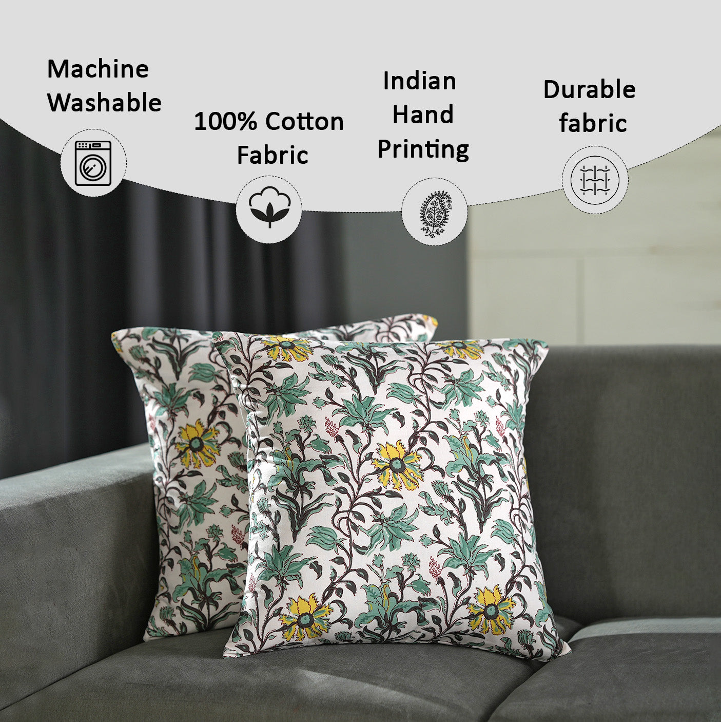 Durable, machine-washable boho pillow covers that soften with each wash