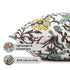 Reversible boho pillow covers with double-sided print design