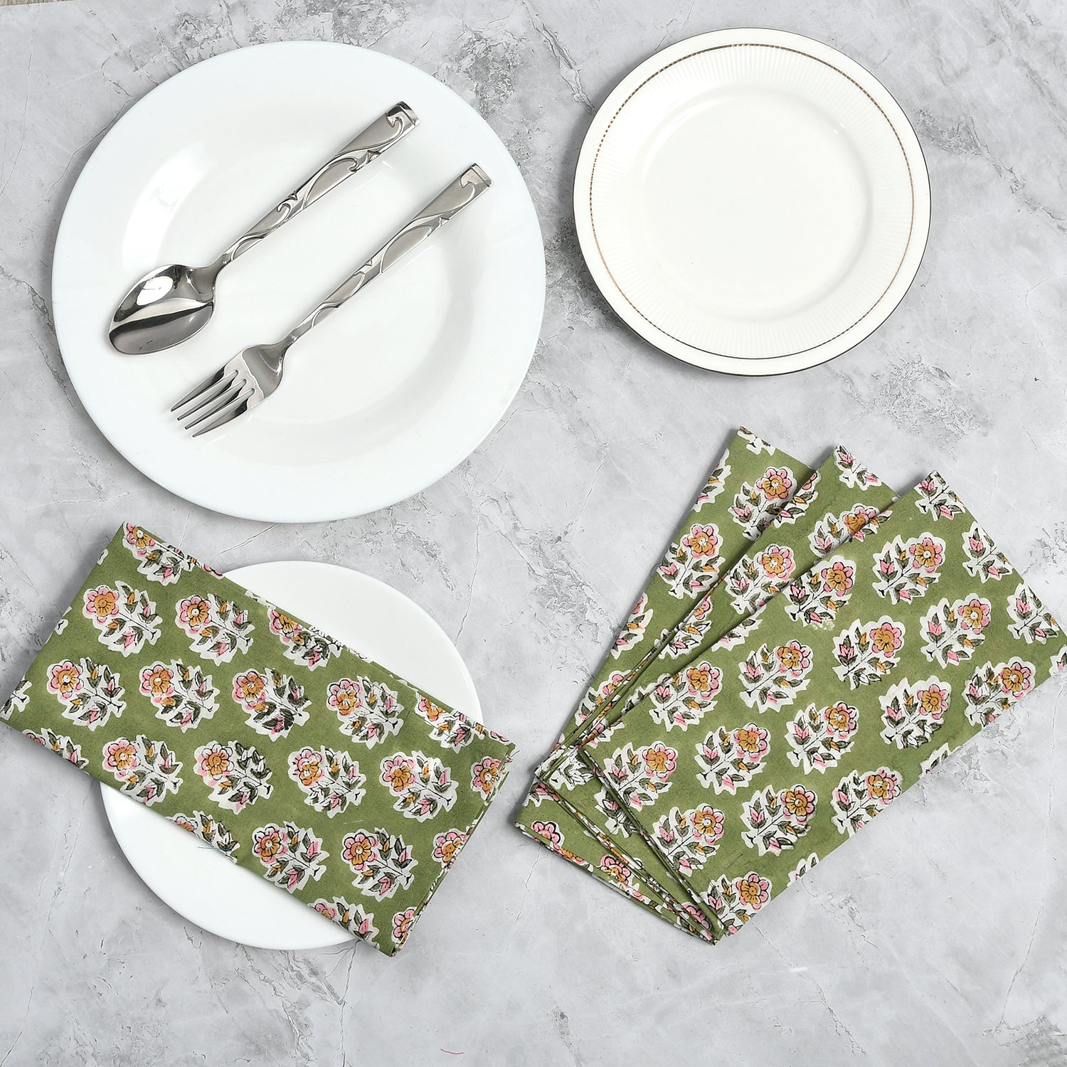 Cotton Cloth Napkins - Jade Green