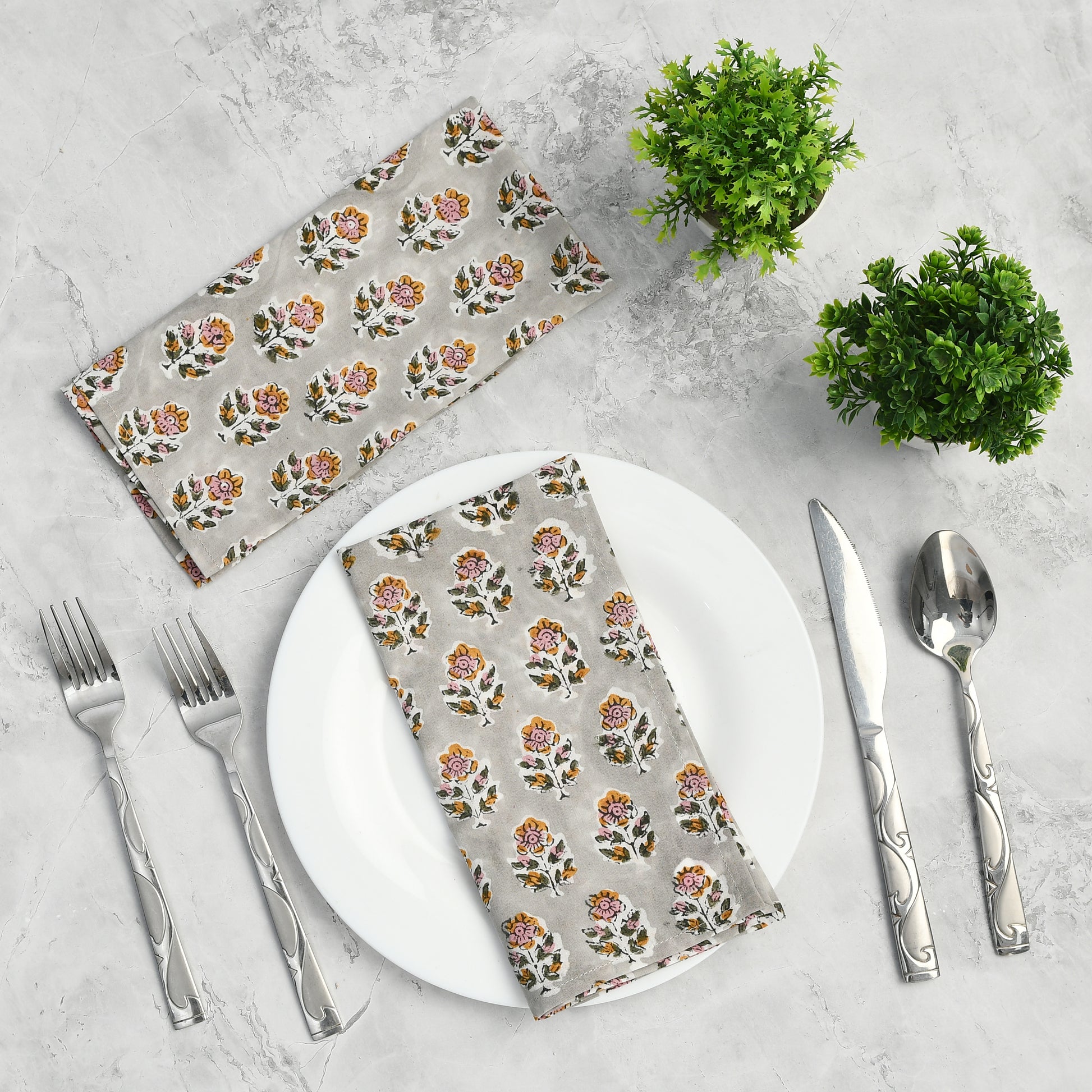 Cotton Cloth Napkins - Labra Gray