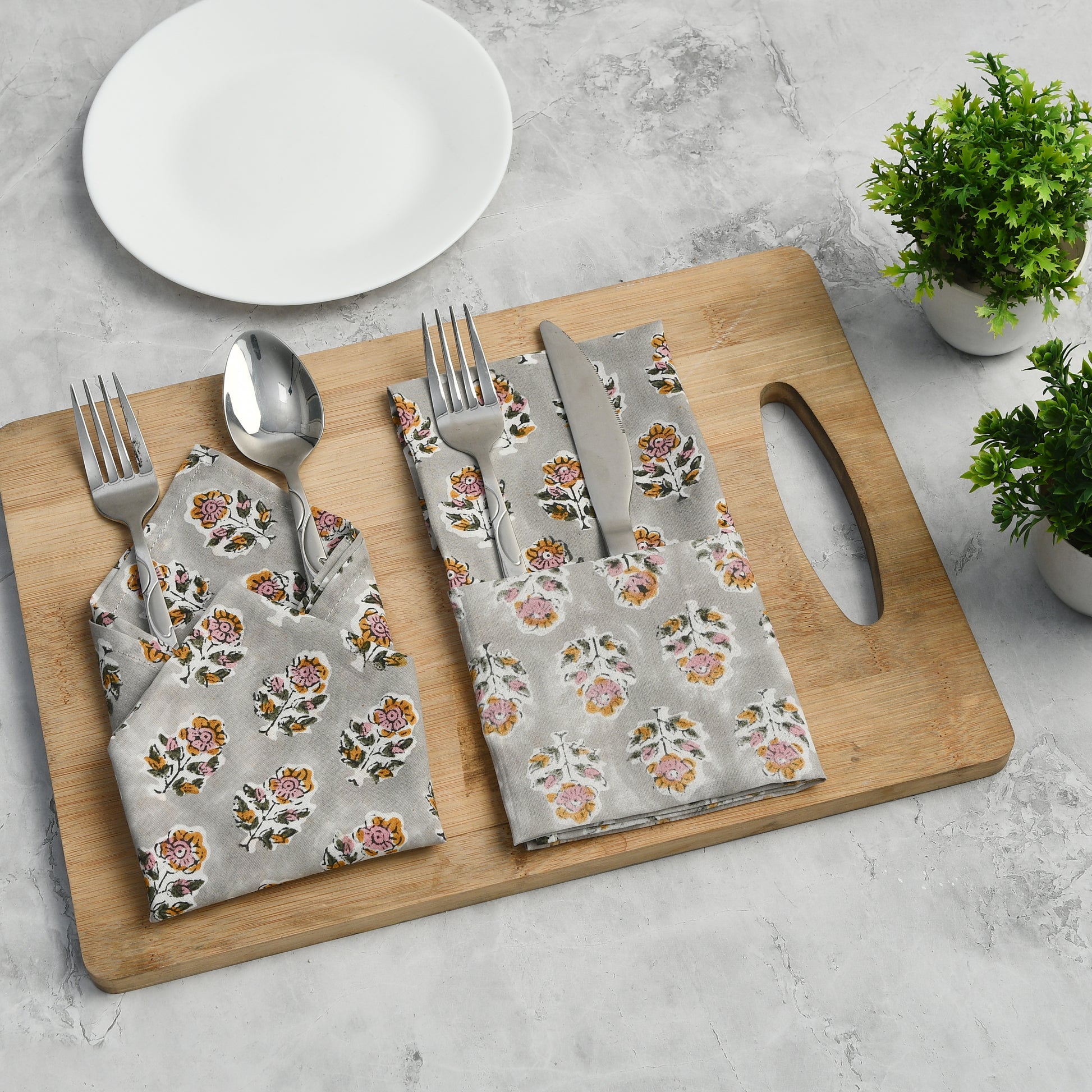 Cotton Cloth Napkins - Labra Gray