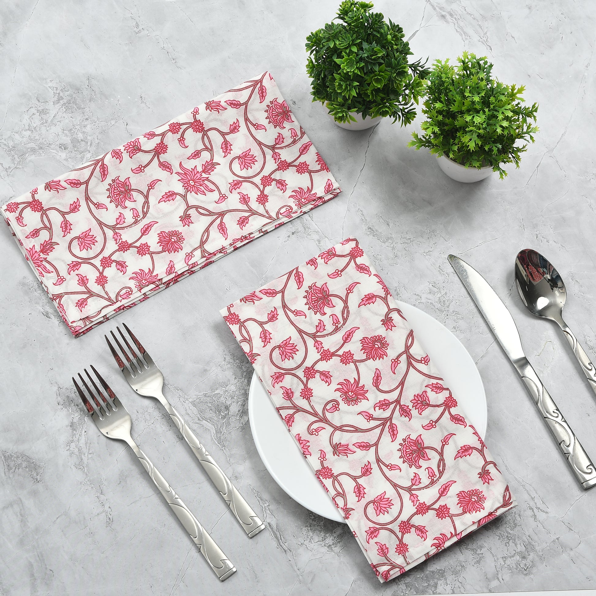 Cotton Cloth Napkins - Turkish Rose
