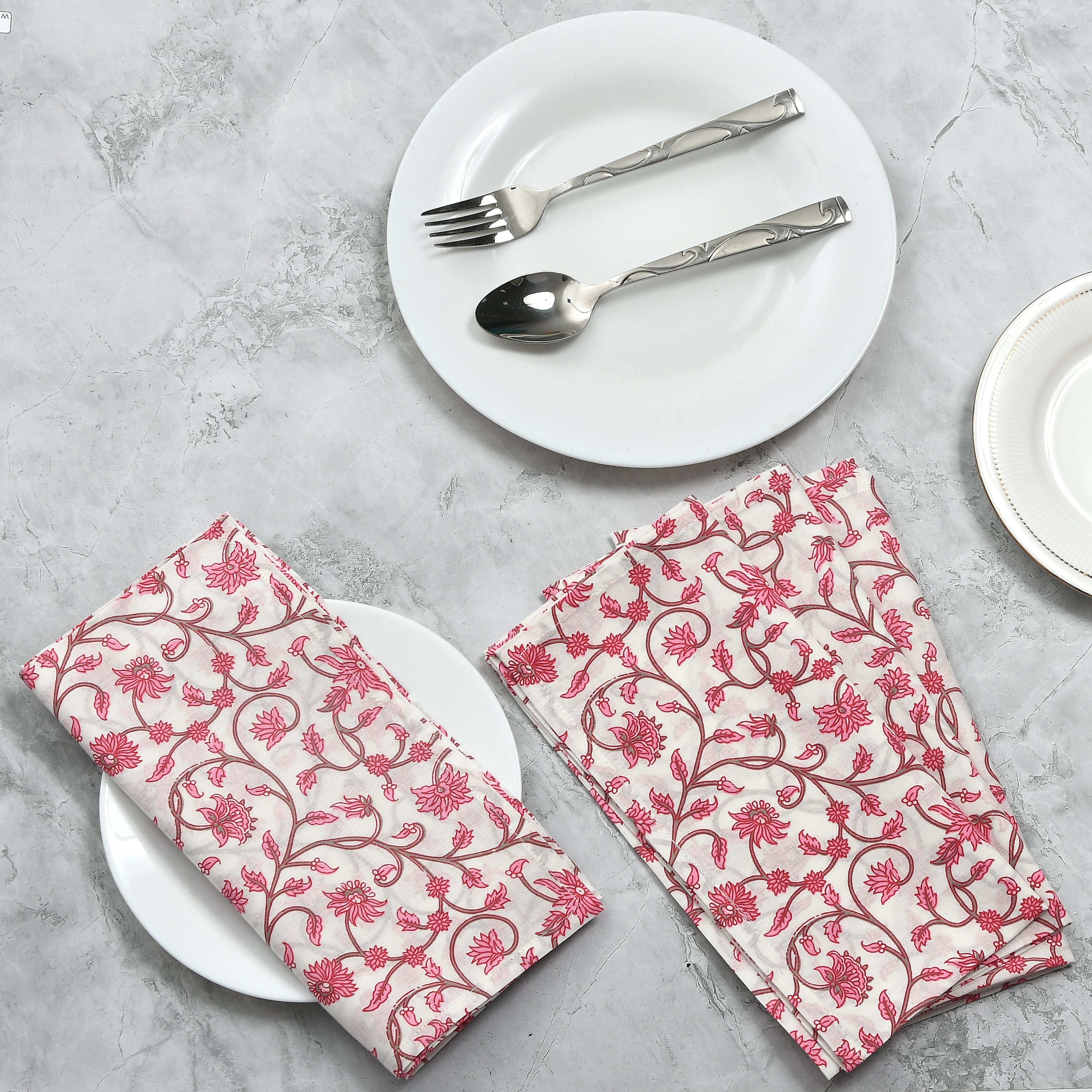 Cotton Cloth Napkins - Turkish Rose