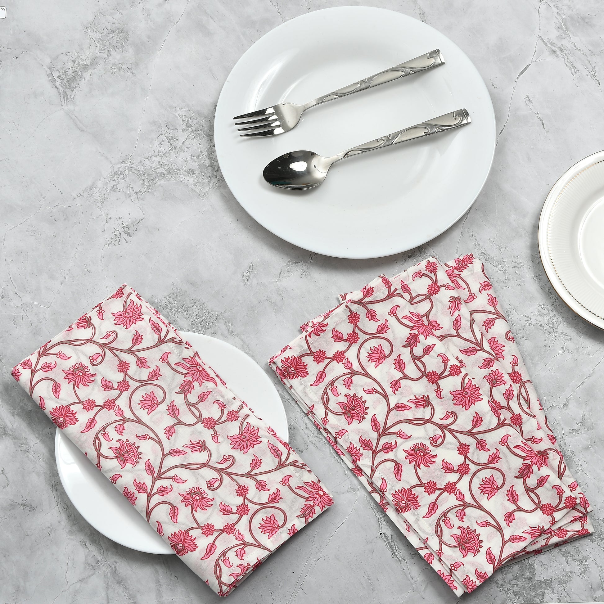 Cotton Cloth Napkins - Turkish Rose