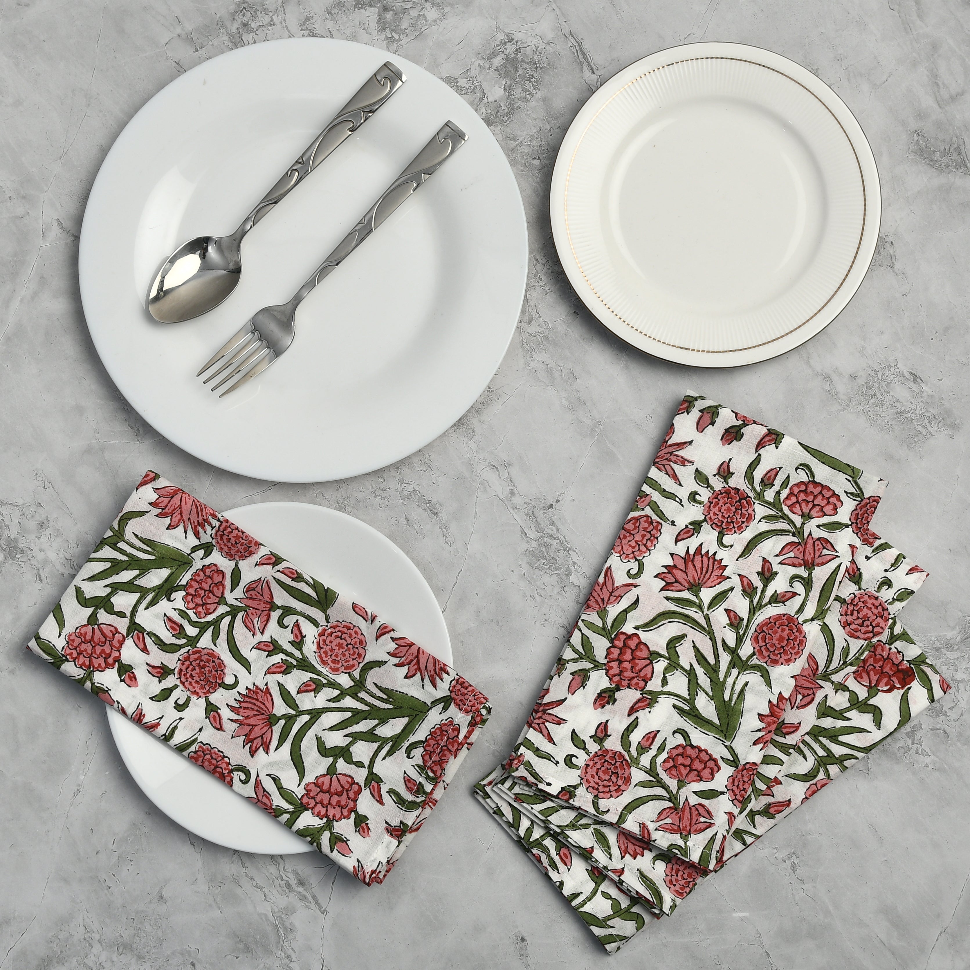 Cotton Cloth Napkins - Red Garnet