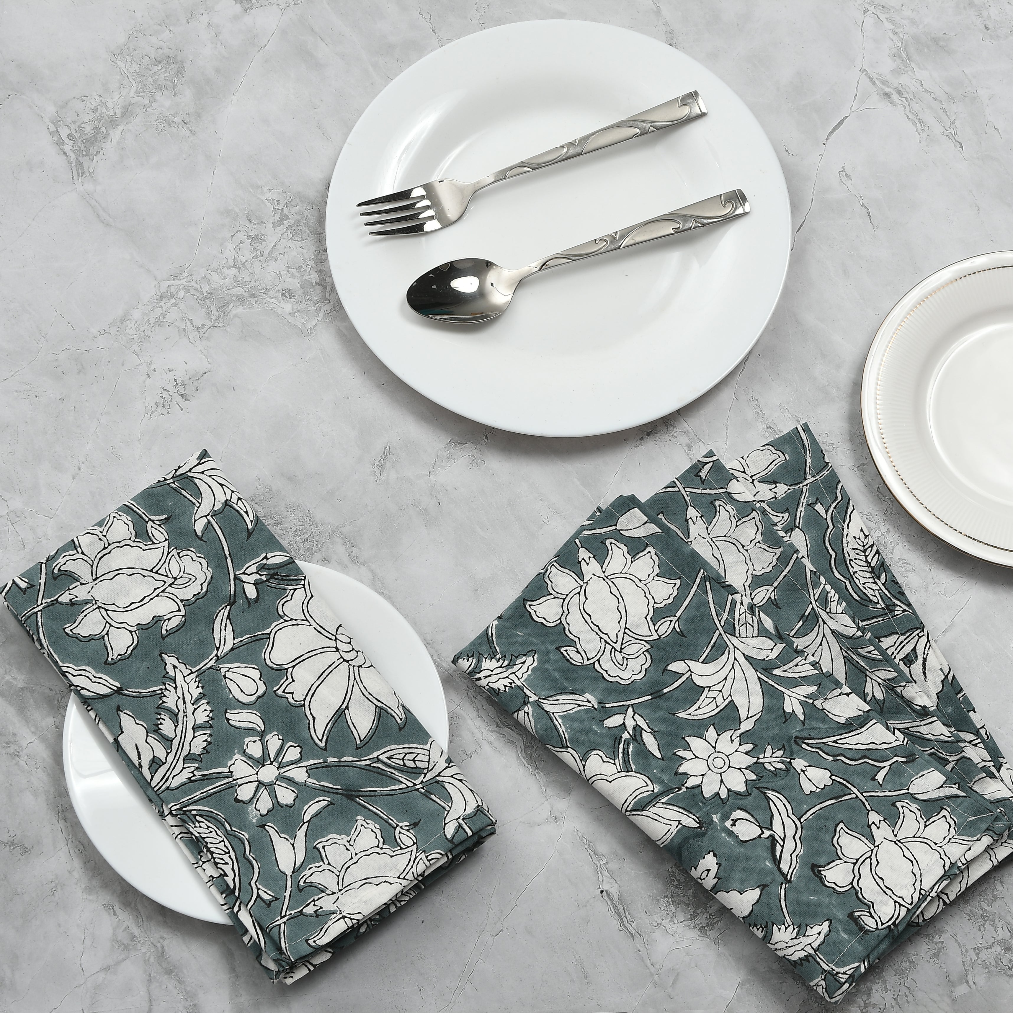 Cotton Cloth Napkins - Gray Color