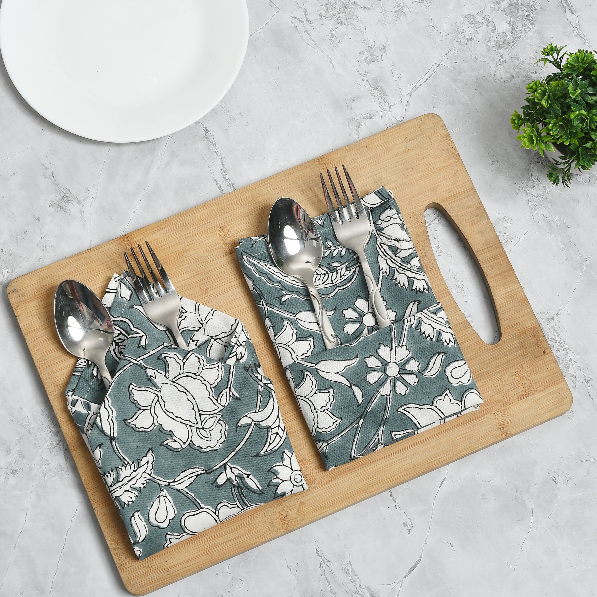 Cotton Cloth Napkins - Gray Color