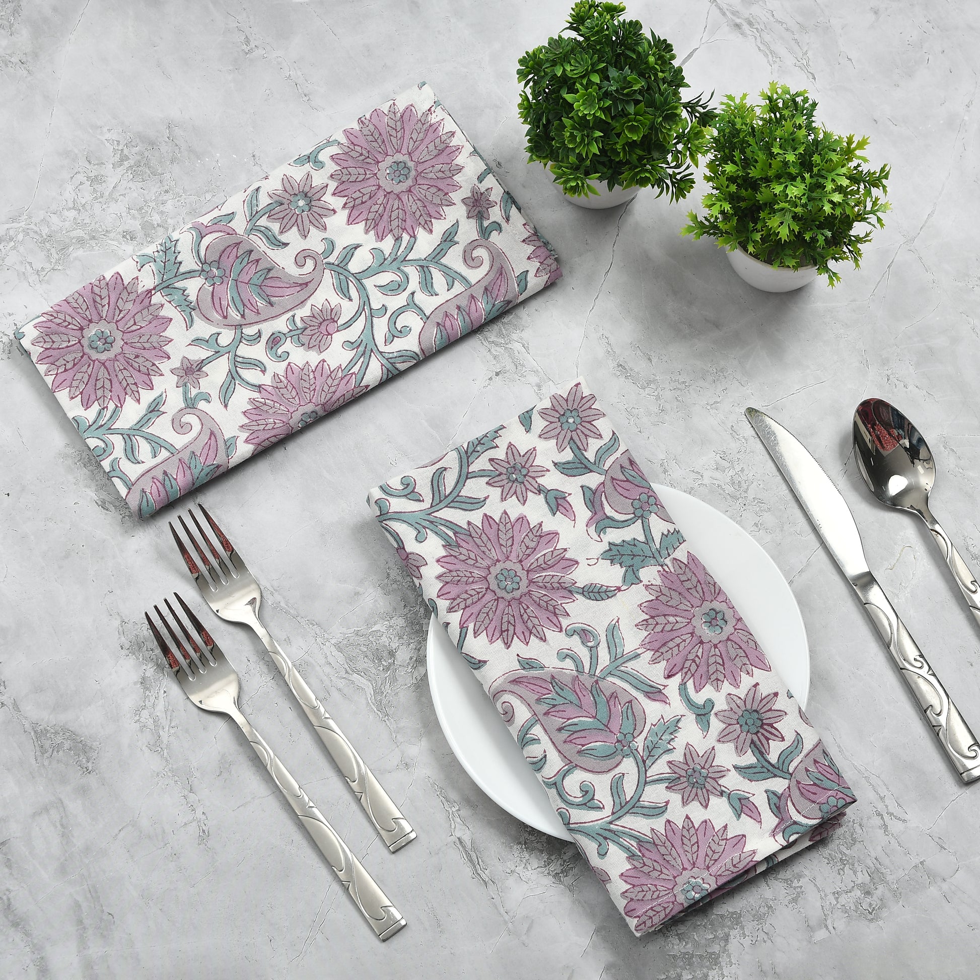 Cotton Cloth Napkins - Lavender