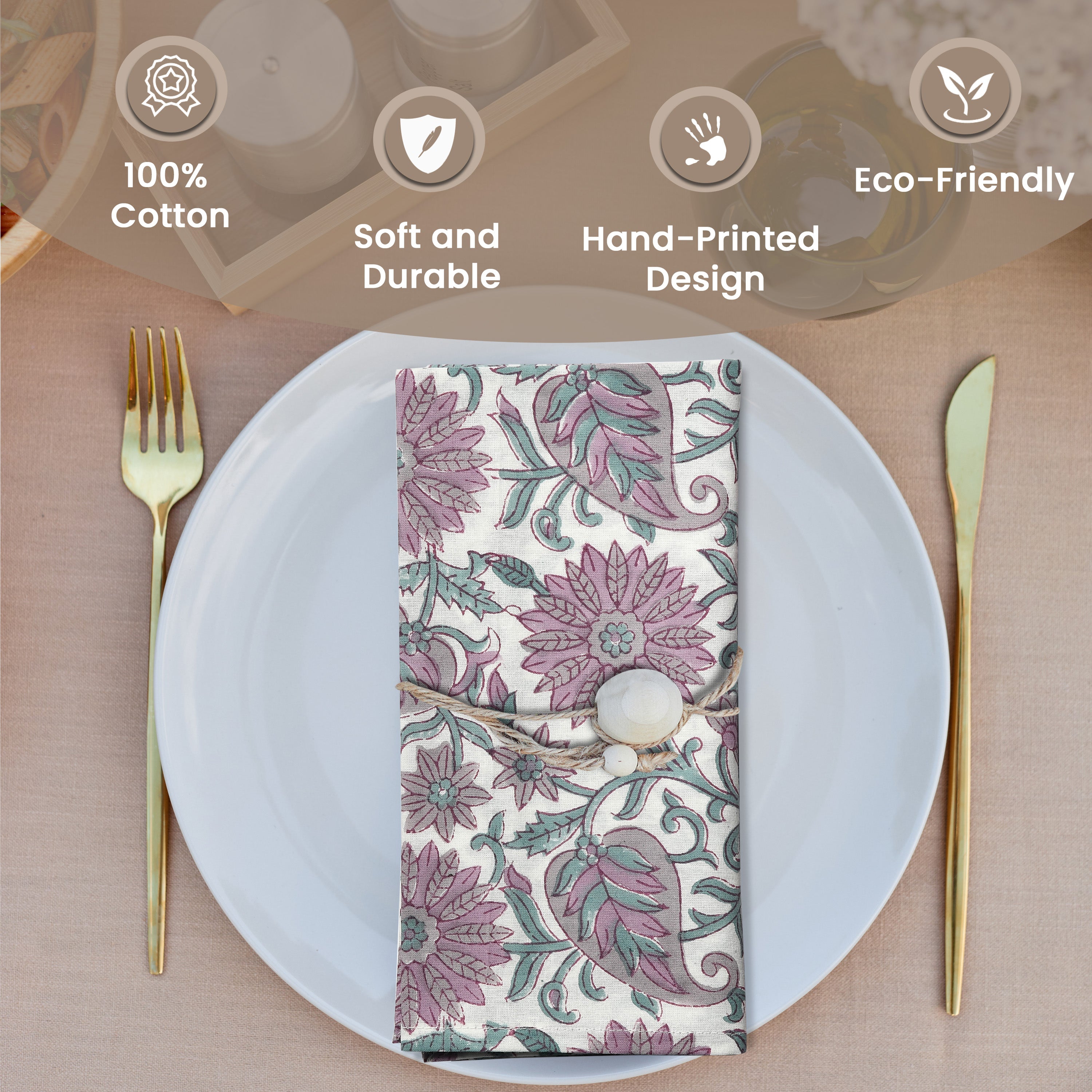 Cotton Cloth Napkins - Lavender