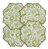 set of 4 Decorative cotton placemat in muted agate green tone