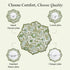 Agate green scalloped placemat paired with rustic tableware
