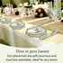 Subtle green placemat with elegant scalloped border