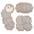 Labra gray cotton placemat with minimalist embroidered edges
