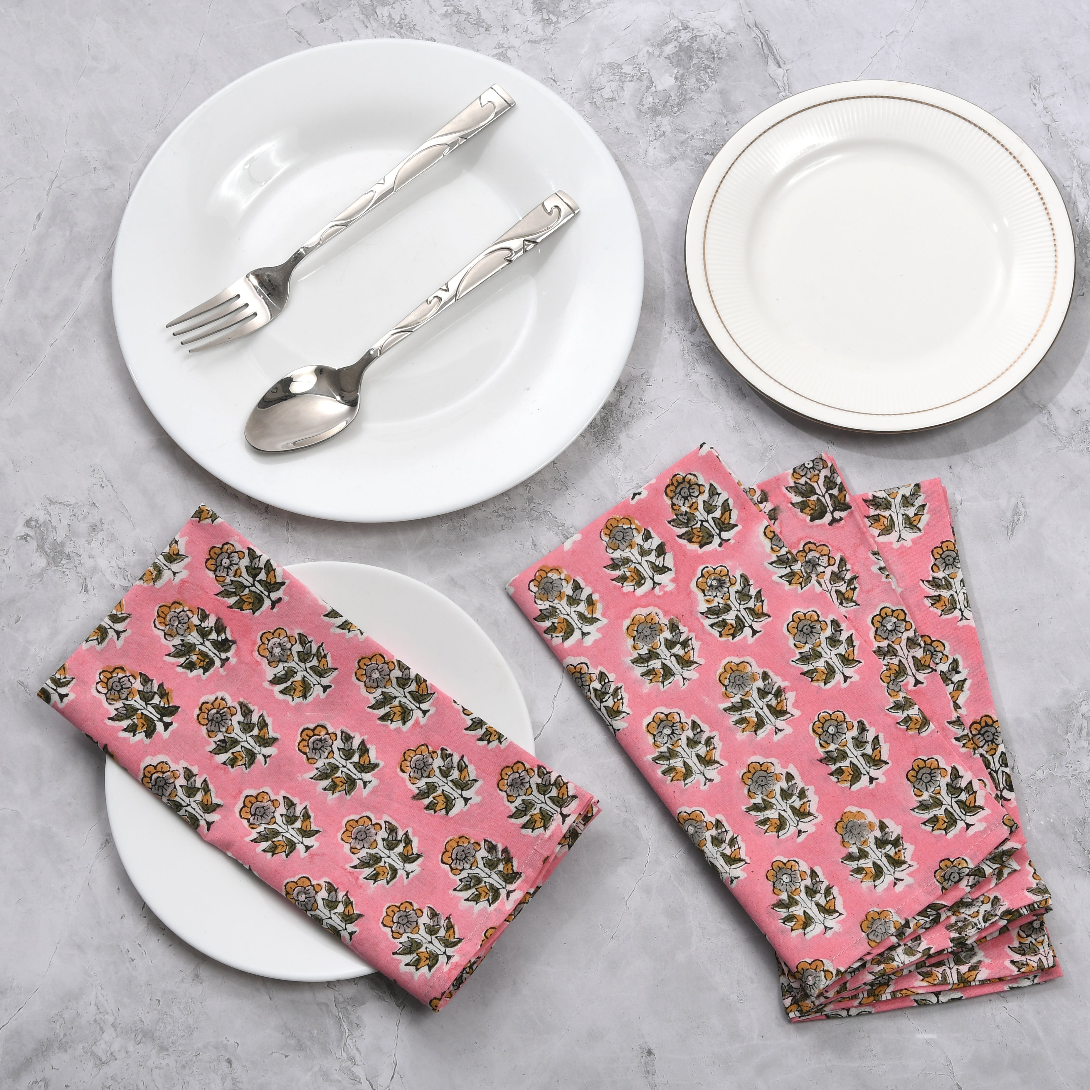 Cotton Cloth Napkins - Poppy Pink