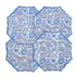 set of 4 Classic indigo scalloped placemat styled for special occasions