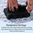 handblock printedRich navy-toned embroidered placemat for formal tables