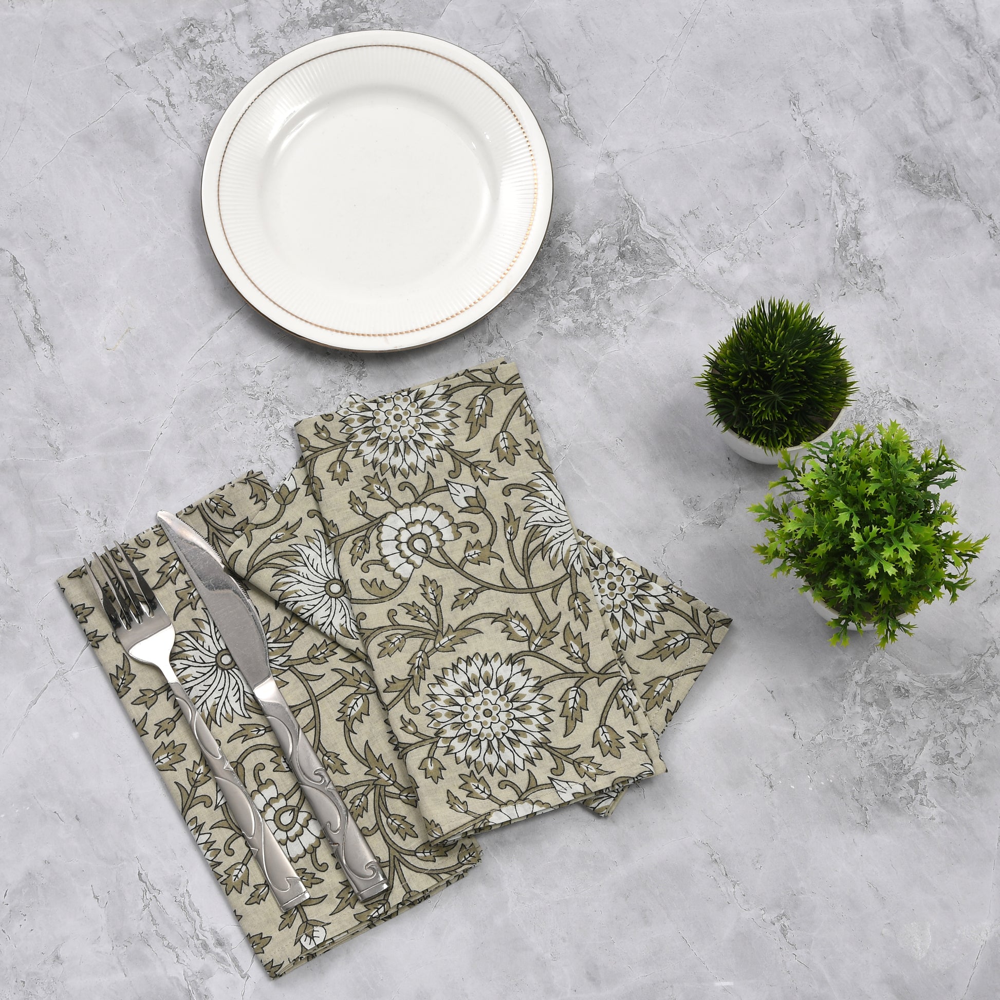 Cotton Cloth Napkins - French Gray