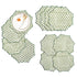 Emerald embroidered placemat styled with gold flatware
