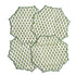 set of 4 Sophisticated emerald placemat with fine embroidery