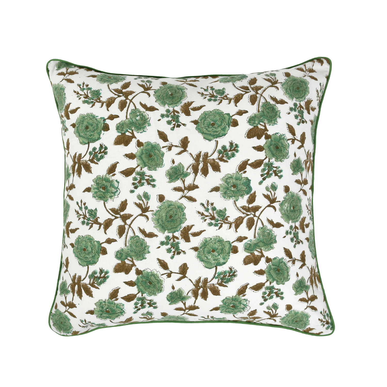Piping Throw Pillow Covers - Fern Green (Set of 2)