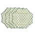 set of 4 Rich emerald green placemat for luxurious tables