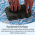 Deep blue embroidered placemat for elegant settings