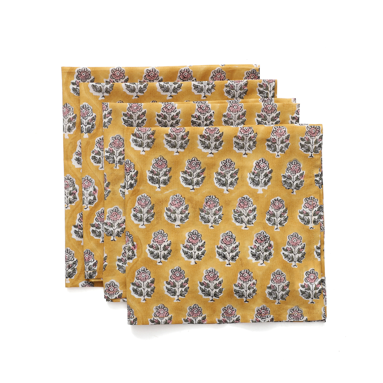 Cotton Cloth Napkins - Yellow Citrine