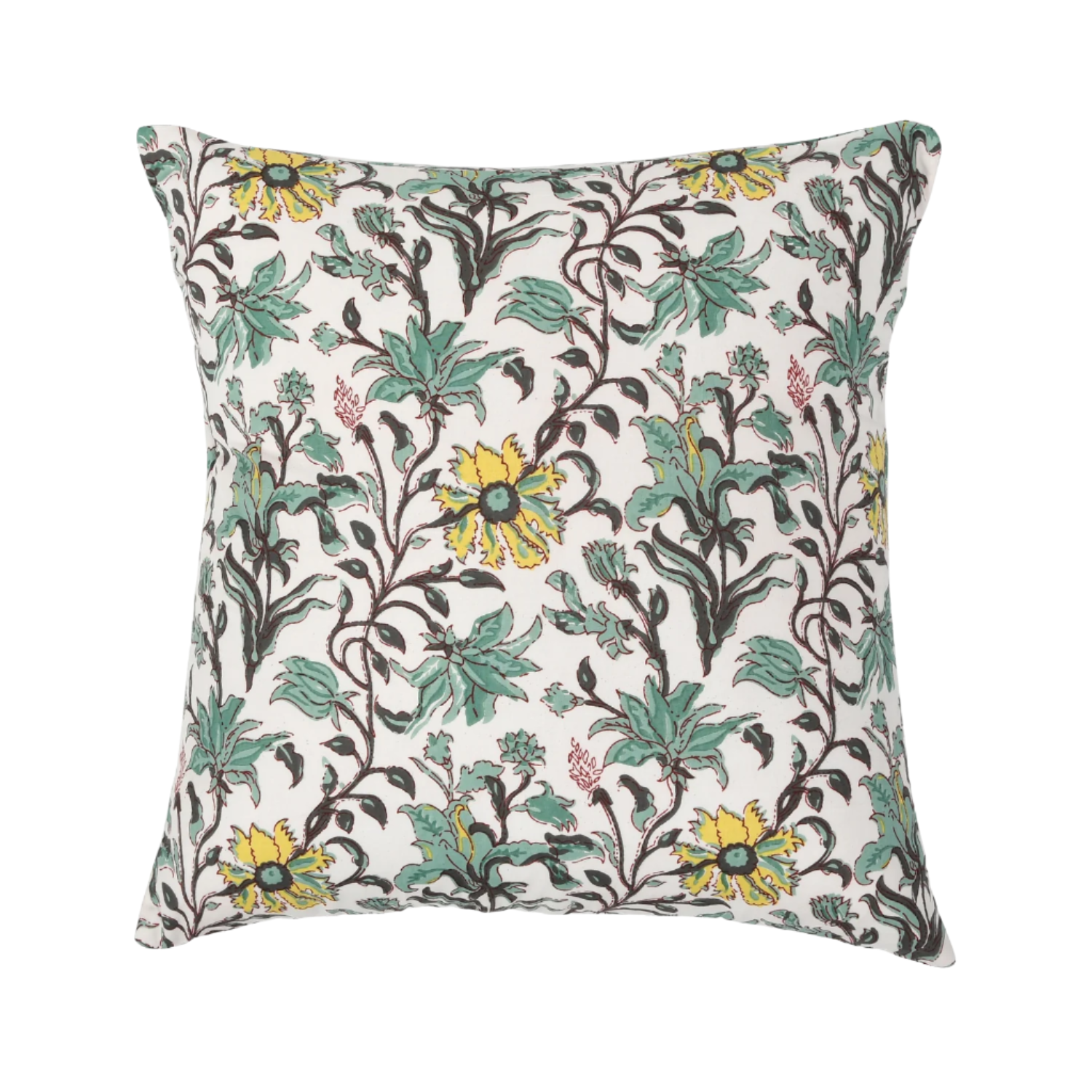 Elegant boho cotton pillows with handcrafted block print design