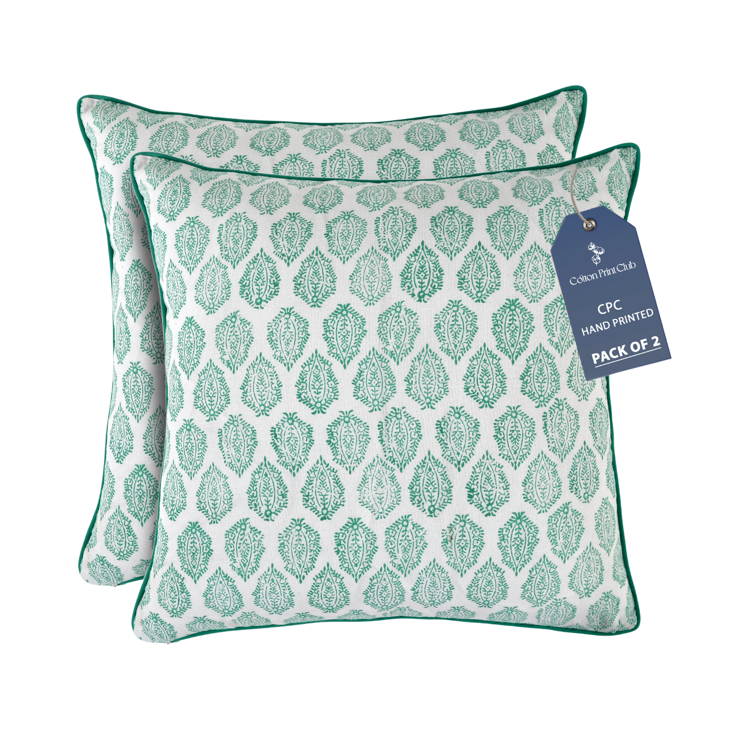 Piping Throw Pillow Covers - Sea Green (Set of 2)