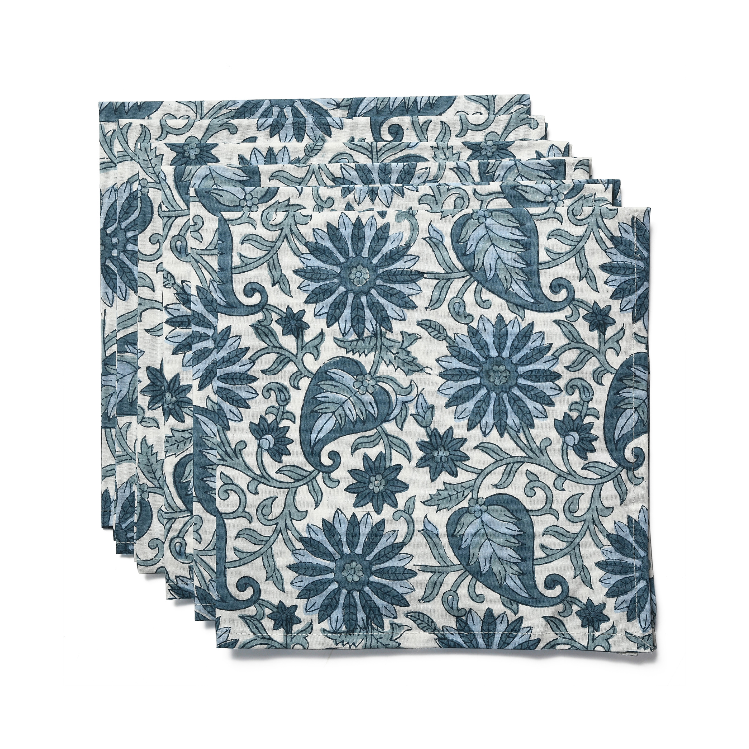 Cotton Cloth Napkins - Blue Color