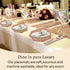 Citrine yellow cotton placemat styled with minimalist plates