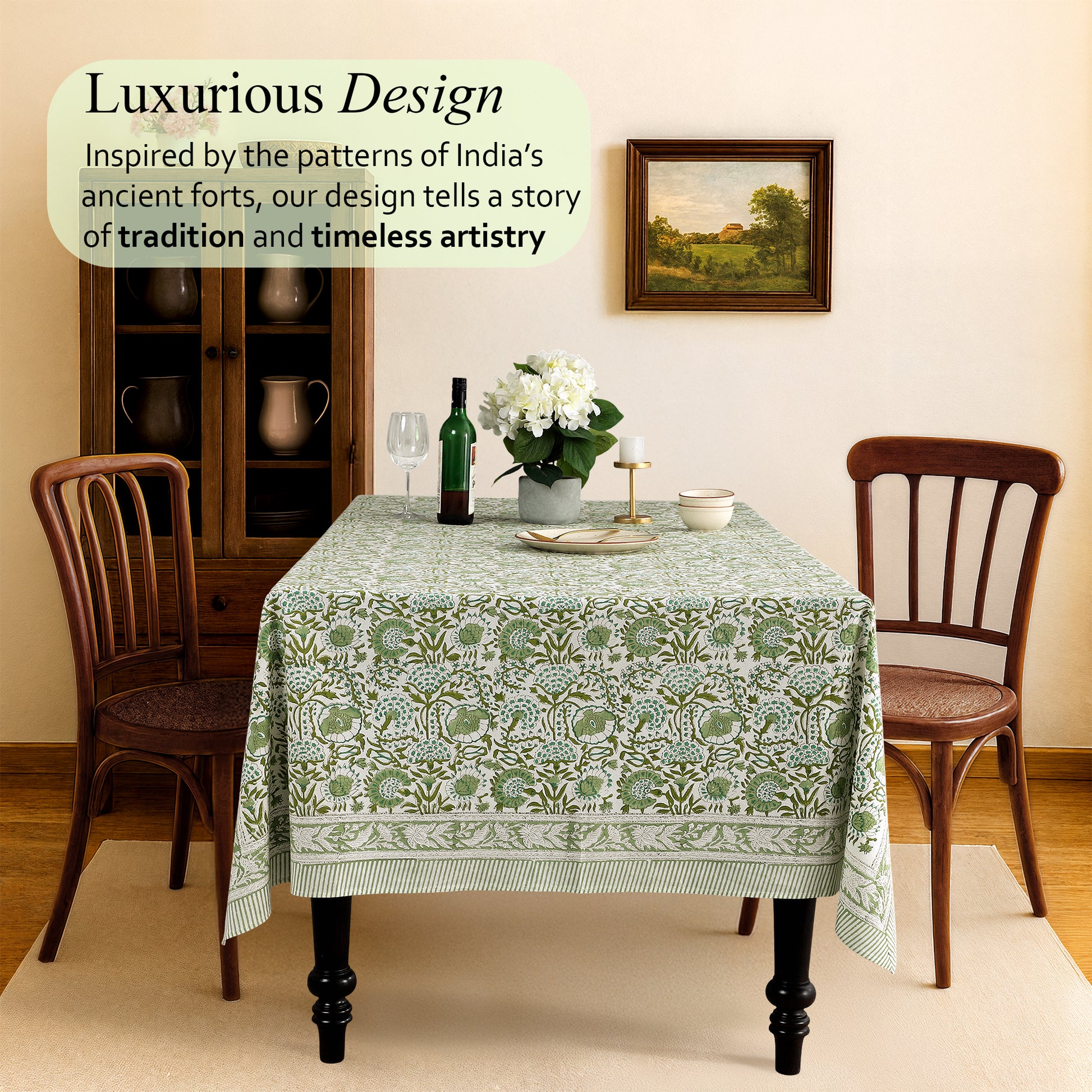 Agate Green Tablecloth for Dining Table