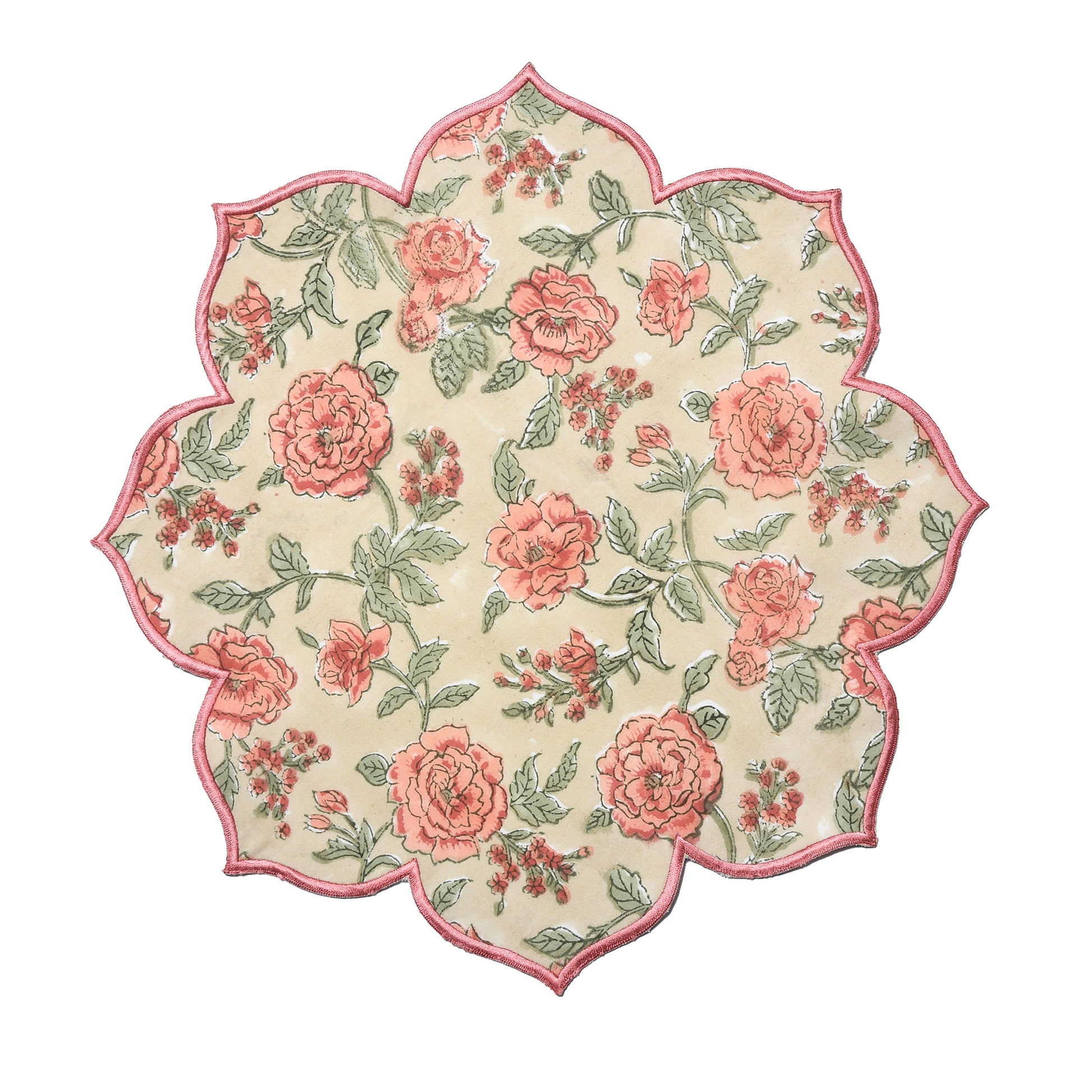 Autumn-inspired table featuring fire opal cotton placemat