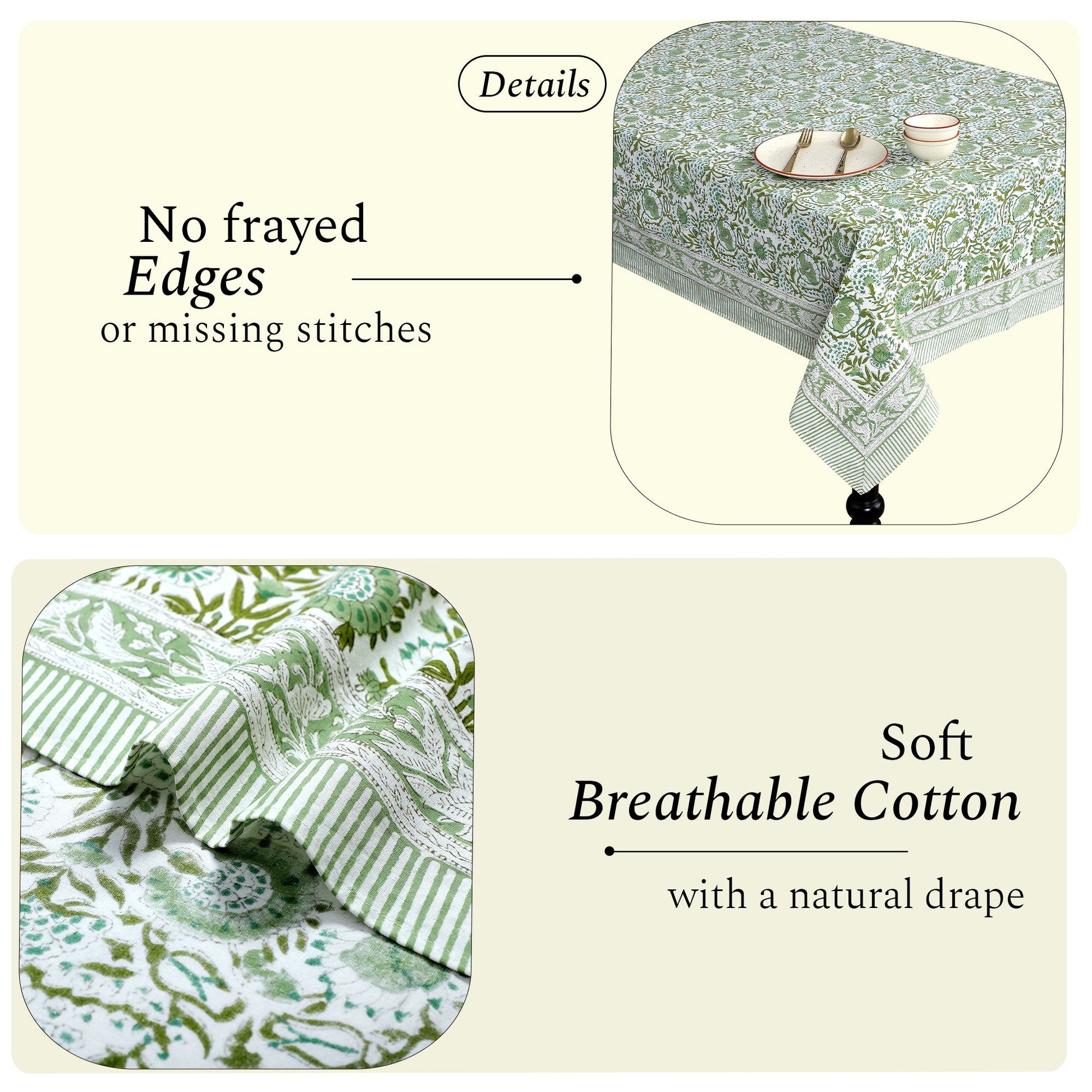 Agate Green Tablecloth for Dining Table