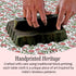 white, red, and green floral 100% cotton round tablecloth