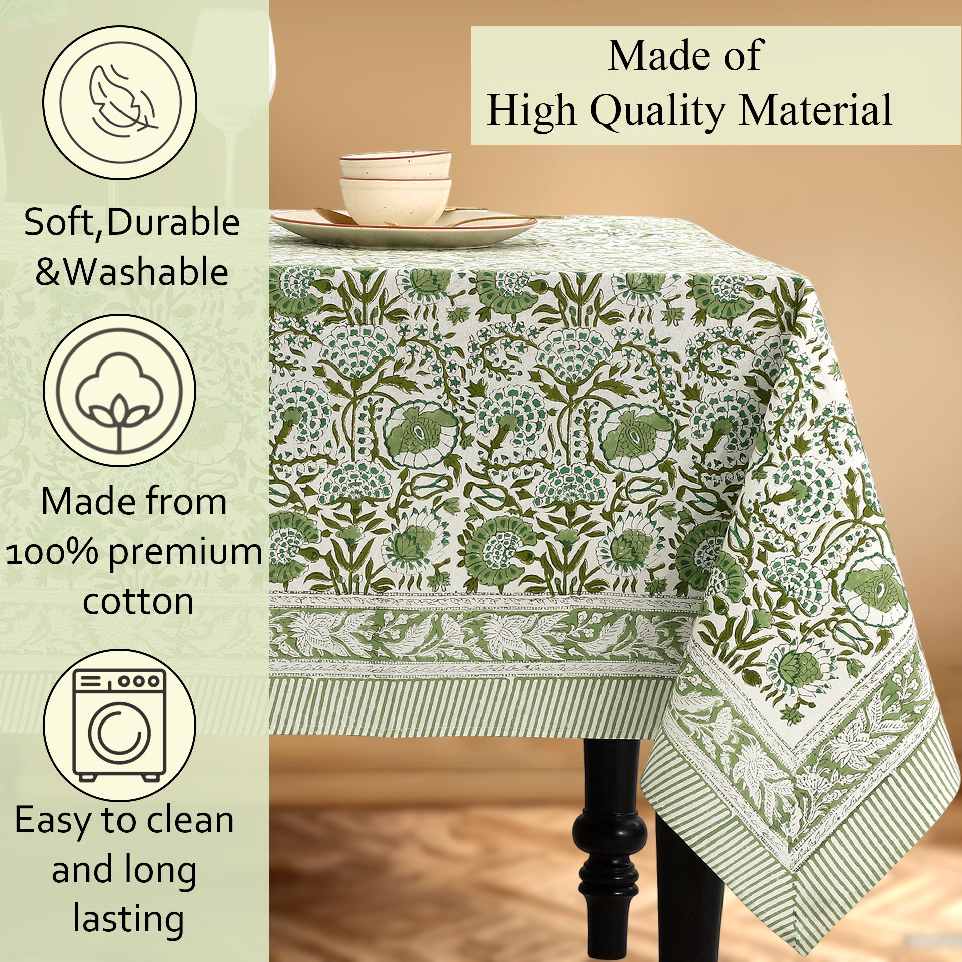 Agate Green Tablecloth for Dining Table