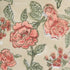 rose handprinted block close up  detail on cotton placemat