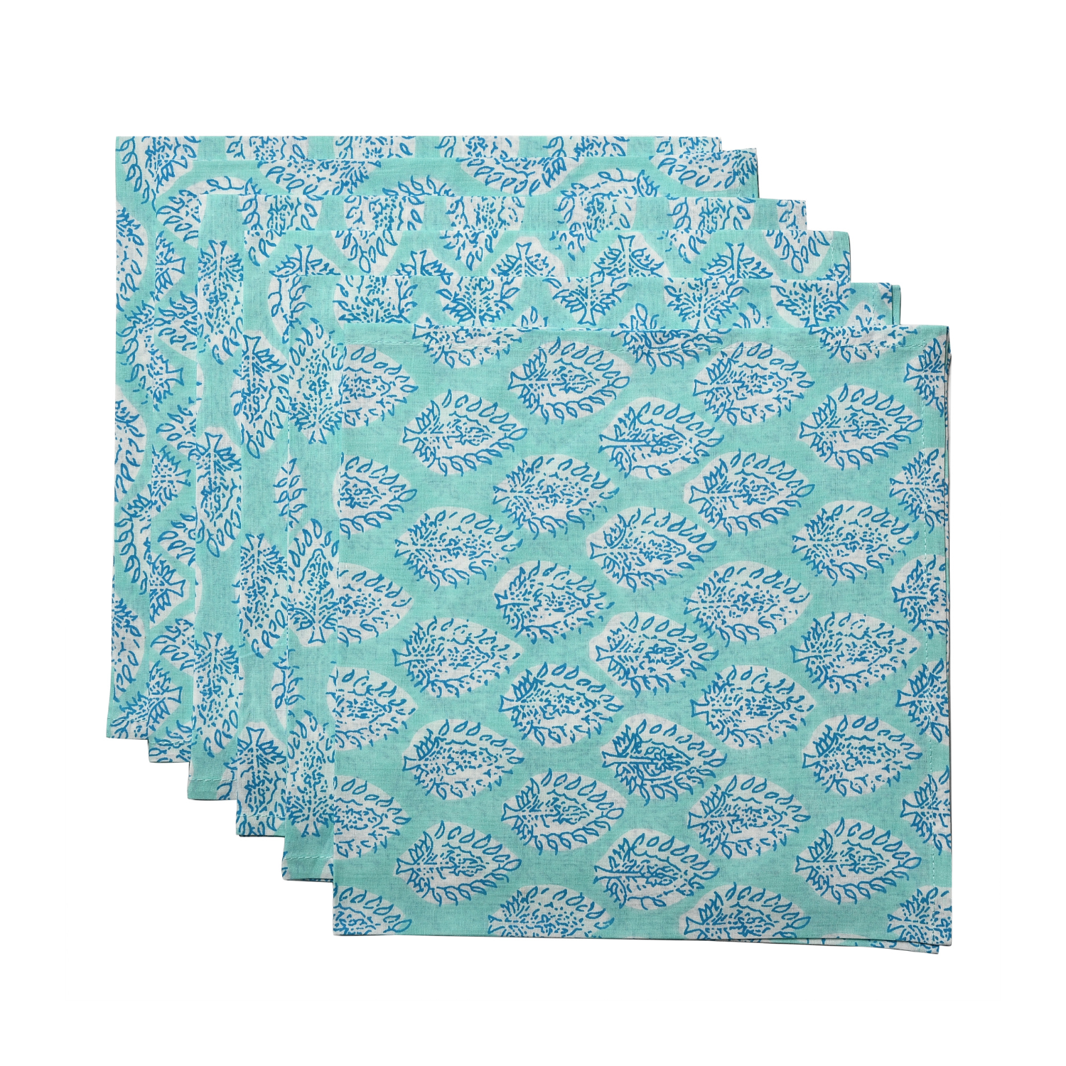 Cotton Cloth Napkins - Turquoise Blue