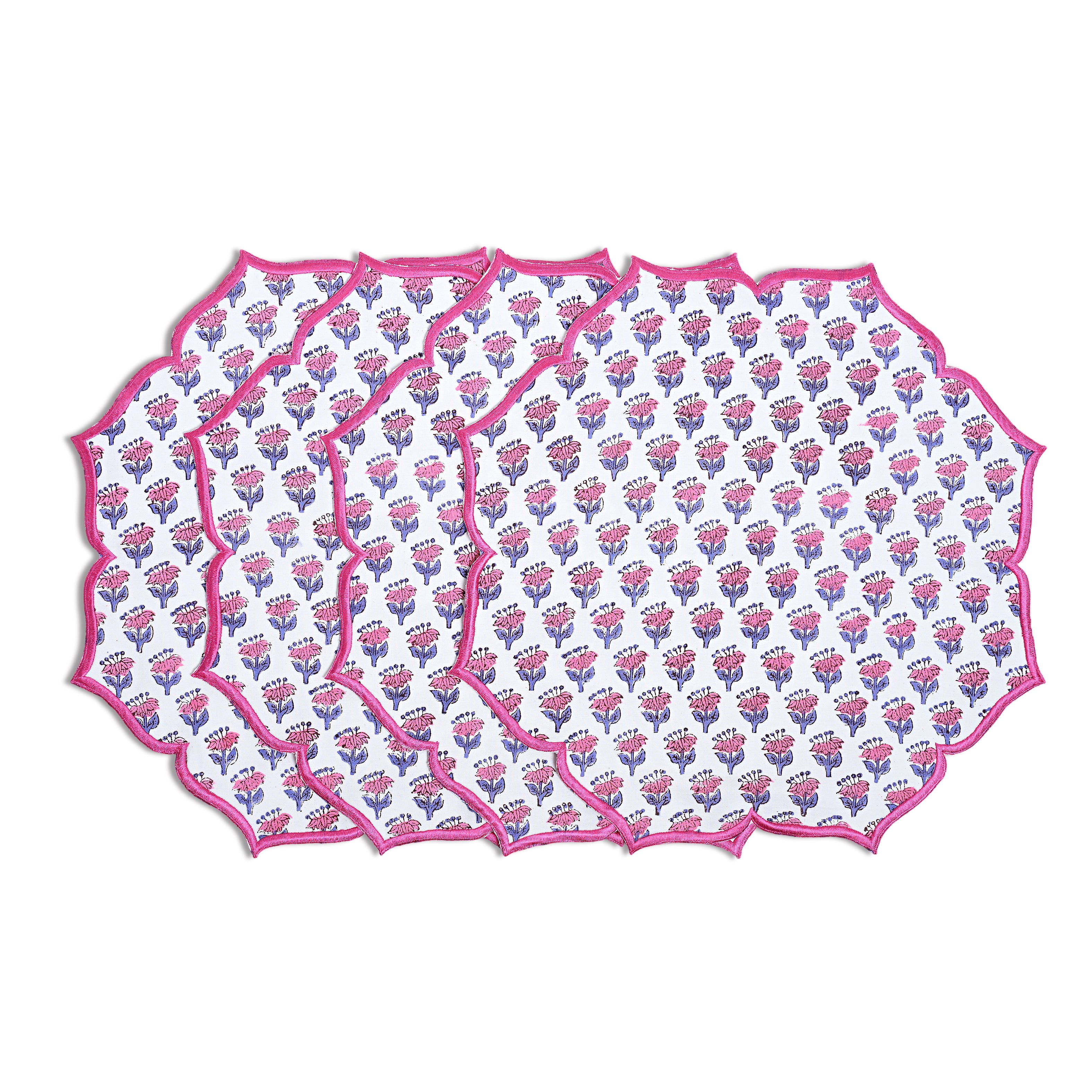 Elegant yet playful pink placemat for colorful settings
