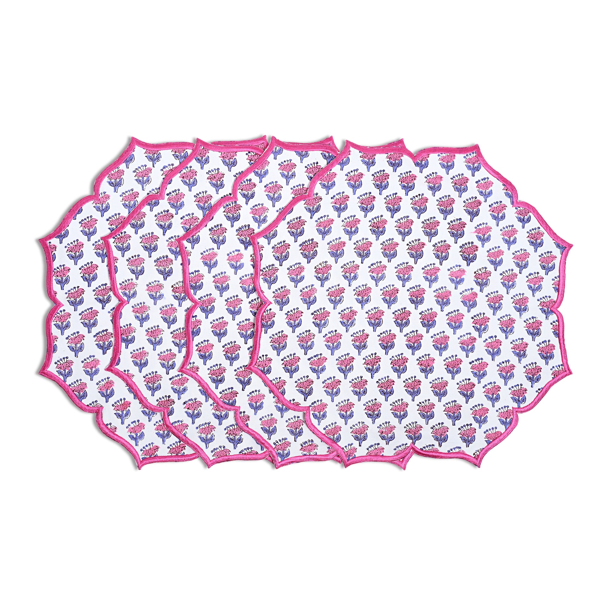 Elegant yet playful pink placemat for colorful settings