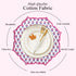 Deep pink placemat paired with gold utensils