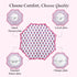 Cotton placemat in pink sapphire with statement embroidery