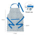 Classic blue and white floral apron with adjustable straps